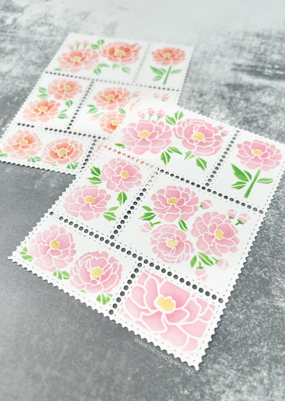 Kraft Box Candle - Peony Flower Mini Happy Pansy stencils