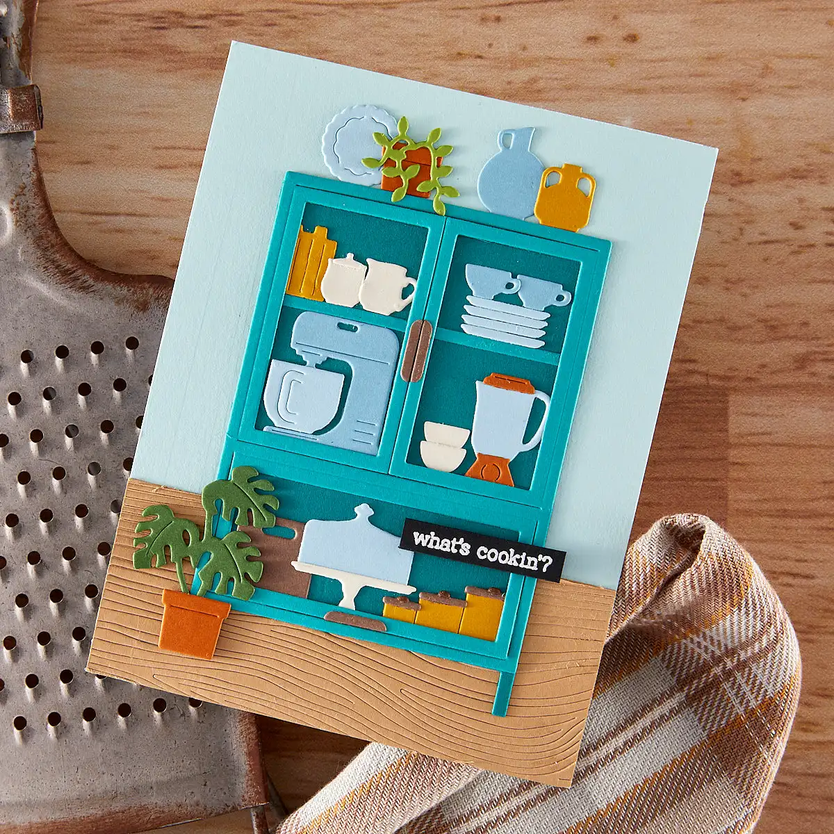 Kraft Box Candle - Coffee Machine Metal Cutting Dies Retro