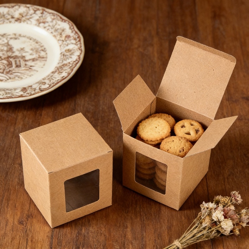 Kraft Box Candle - Brown Kraft Paper Boxes with PVC