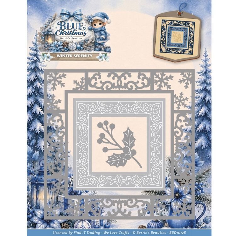 Blue Christmas Winter Serenity - Kraft Box Candle ulasan dan harga