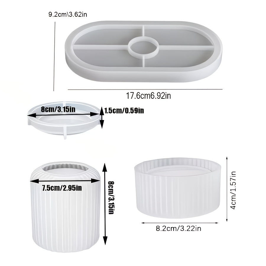 silicone mold set, 4 striped s - Kraft Box Candle ulasan dan harga