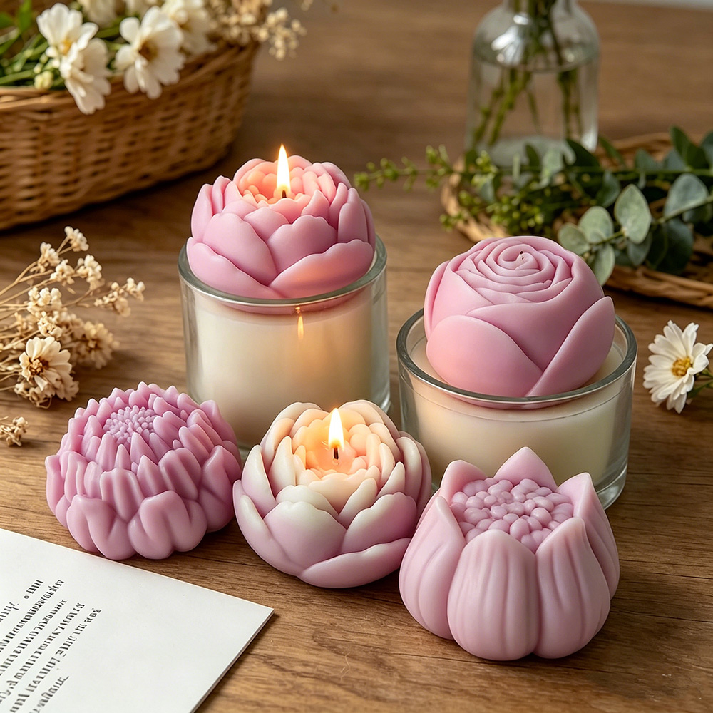 3D Flower Silicone Mold Peony  - Candle Making Activity ulasan dan harga