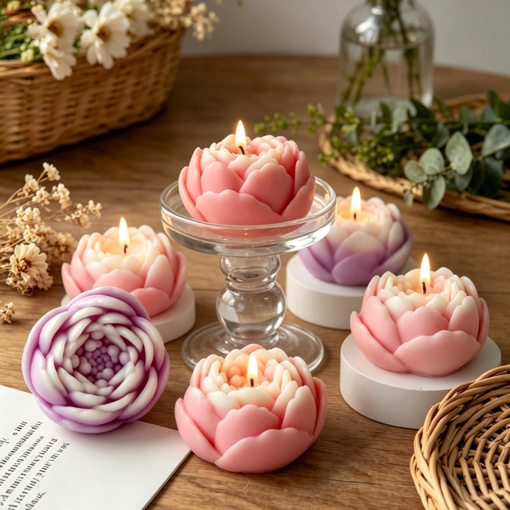 3D Flower Silicone Mold Peony  - Candle Making Activity ulasan dan harga