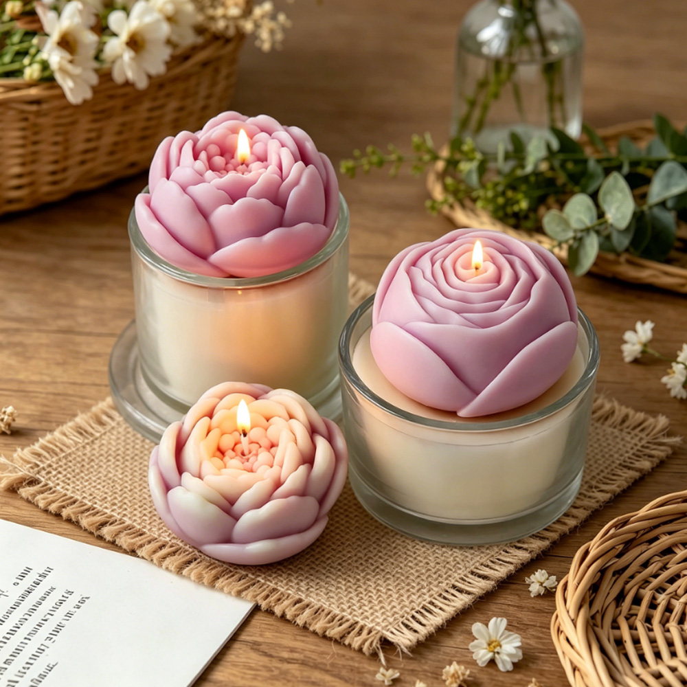 3D Flower Silicone Mold Peony  - Candle Making Activity ulasan dan harga