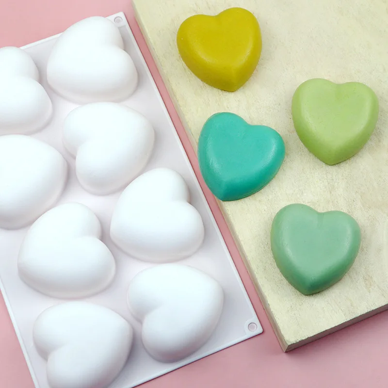 Love Heart Silicone Soap Mold  - Candle Making Activity ulasan dan harga