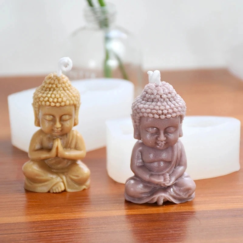 3D Buddha Silicone Candle Mold - Candle Making Process ulasan dan harga