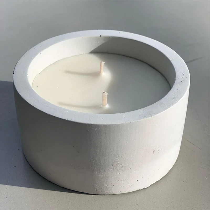 3 Sizes Round Cement Concrete  - Kraft Box Candle ulasan dan harga