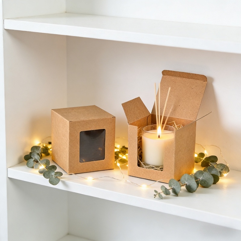 Brown Kraft Paper Boxes with P - Kraft Box Candle ulasan dan harga